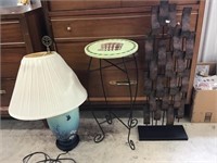 Lamp, Side Table, Floor Art