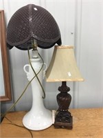 2 Table Lamps, Wall Bust