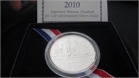 2010 AMERICAN VETRANS DISABLED FOR LIFE $1