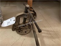 Post hole digger and pipe vise