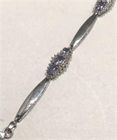 10k Purple Stone Bracelet