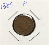1889 Indian Head One Cent Coin
