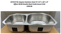 Stainless undermount Sink - 60/40 offset