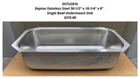 Stainless undermount Sink - single bowl