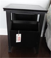 Lot #4683 - Black matte finish lamp table with