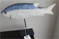 Lot #4685 - Eddie Bauer 17” carved wooden fish