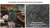 Blue Glass Backsplash (by sheet x 20)