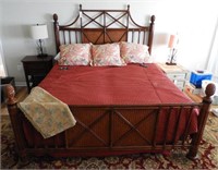 Lot #4729 - Tommy Bahama Style Rattan King size