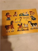 Vintage 1972 Fisher-Price #507 Farm Animal Puzzle