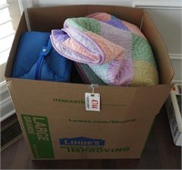 Lot #4744 - Box of linen, child’s linens, child's
