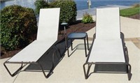 Lot #4828 - (2) folding patio Chaise lounges
