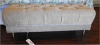 Lot #4836 - Contemporary upholstered and tufted