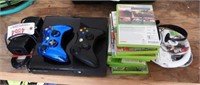 Lot #4864 - Xbox 360 with controllers and games