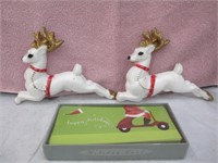 Styrofoam Reindeer & NIB Christmas Cards from