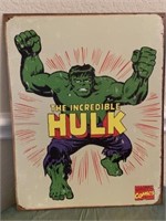 THE INCREDIBLE HULK METAL SIGN 16 X 12.5