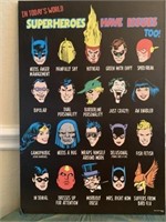 SUPERHEROES SIGN 19 X 13