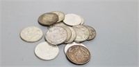 1950 To 1967 Canada Silver 50cent 15 Pieces