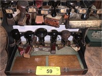 ASST. RAILROAD INK STAMPS AND HOLDER