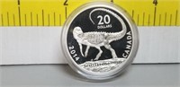 2014 $20 Pure Silver Dinosaur Coin  Issued By The