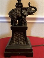 CASTIRON ELEPHANT TABLE LAMP 35" TALL