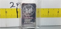 5oz. .999 Fine Silver Bar Issued By The Sunshine
