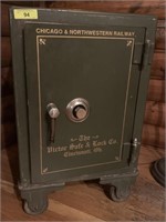 C&NW RAILROAD SAFE VICTOR SAFE & LOCK CO. w/Combo