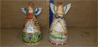 PAIR OF JIM SHORE ANGEL CANDLE HOLDERS