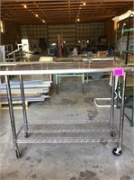 Stainless Table on Castors