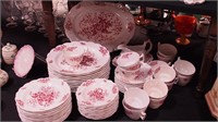 A 63-piece set of Booth china, Peony pattern,