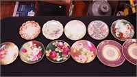 11 decorative vintage china plates, most with