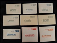 Canadian Postage Stamp Booklets $.25 - $1.50