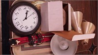 Small wall clock, portable drafting lamp, Sleep