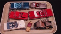 Six die-cast replica automobiles by Danbury Mint