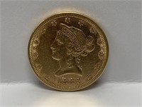 1882 Liberty Head $10 Gold (Moto Above Eagle)