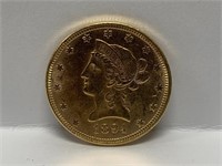 1894 Liberty Head $10 Gold (Moto Above Eagle)