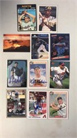 11 signed baseball cards as is