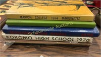 5 yearbooks. Kokomo HS 1969,70,72. Nation College