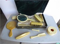 French Ivory Travel Kit With Case