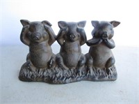 Cast Iron  "Three Little Pigs" Doorstop