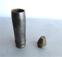 Brass & Steel Antique Match Safe 3"