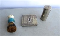 Cigarette Case, Match Safe, Shaving Brush