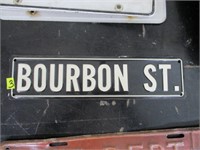 METAL BOURBON ST. SIGN