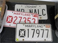 (3) FIRE DEPARTMENT LICENSE PLATES