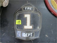 FIRE DEPARTMENT 1 HELMET BADGE