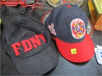 PAIR OF FIRE DEPARTMENT CAPS