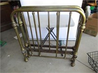 Antique Single Brass Bed With Rails