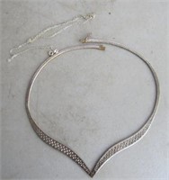Sterling Silver Necklace & Chain 15.4g