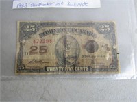 Dominion Of Canada 1923 25 Cent Note