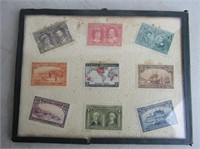 1898 & 1908 Canadian Stamps Mounted & Framed