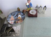 Mantel Clock, Delfts Pottery, Art Glass , Etc
